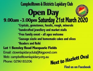 Campbelltown Lapidary Open Day Markets